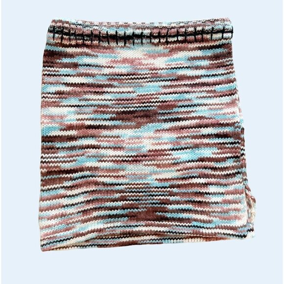 RAGGED PRIEST Space Dye Yarn Knit Mini Sweater Skirt Size Medium - Picture 3 of 8